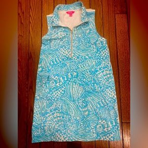 SZ LARGE LILLY PULITZER ZIP UP SLEEVELESS DRESS